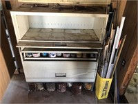 METAL CABINET WITH CONTENTS INSIDE AND RIGHT SIDE
