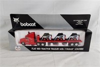 Bobcat Flat Bed Tractor Trailer & 3 Loaders In Box