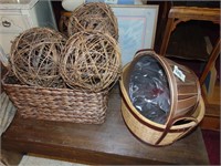 Decorator Baskets and Grape vine balls