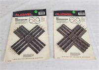 Lot Of 2 Nos Lionel 90 Degree Crossover Tracks