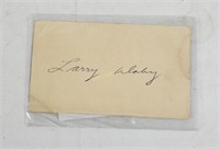 Larry Doby Autographed Postcard 1955 Indians