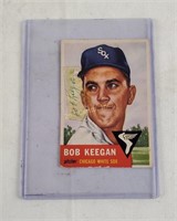 1953 Topps Bob Keegan Signed Baseball Card 196