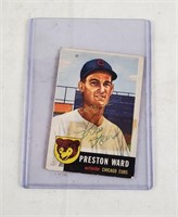 1953 Topps Preston Ward Signed Baseball Card 173