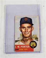 1953 Topps J W Porter Signed Baseball Card 211