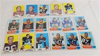 1968 & 1969 Topps Football Cards Browns Steelers