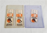 Lot Of 1971 Cleveland Browns Football Ticket Stubs