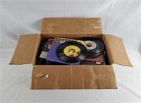 Box Full Of 45rpm Records Singles Mixed Genres