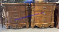 Pair of Pulaski Cherry Large Night Stands