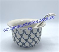 Polish Stoneware Bowl & Ladle