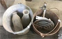 Galvanized Bucket, Cast Pot, Heater Head, Milk