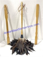 Pair of Back Scratchers & Feather Duster