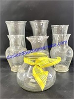 Lot of (7) Glass Vases
