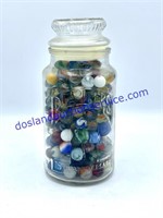 Glass Planters Jar of Marbles