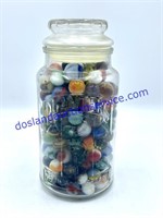 Glass Planters Jar of Marbles