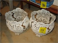 Pair Decorative Flower Pot Holders