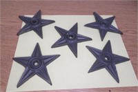 5 Metal Stars for Primitive Decor  4.5" across