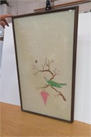 Vintage Framed Needlepoint 1973  19" x 33"