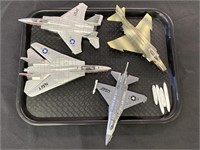 ERTL die cast U.S. fighter jet models.