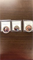 Lot Of 3 Collectable Coins (history) Presidental