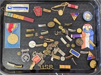 U.S. military pins & ribbons.