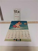 Standard oil calendar & Firestone pocket