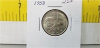 1958 Canada 25 Cent