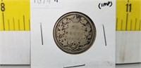 1874 H Canada 25 Cent