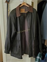 Old Hide House Brown Leather Jacket Large Tall