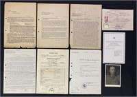 WW2 German military documents ephemera.