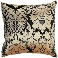 Guice Damask Accent Throw Pillow Gold
