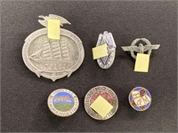 WW2 German military enamel & tinnie pins.