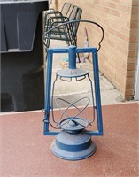 Vintage Blue Metal Dietz Victor Lantern