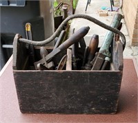 Tool Box Full Of Vtg Monkey & Pipe Wrenches