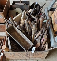 Huge Lot Of Files In Wooden Crate