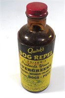 Vintage Quirk's Dog Repel Bottle 8oz. (empty)