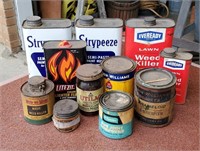 Vintage Cans And Tins, Weed Killer, Etc
