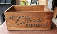 Mountain Lake County Bartletts Fruit Crate Wood