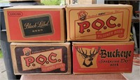 4 Vintage Beer Boxes Buckeye Black Label Poc