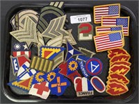 U.S. military patches.