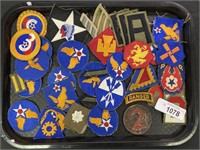 U.S. military patches.