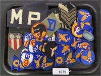 U.S. military patches.