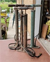 Lot Of 3 Vintage Manual Hand Air Pumps
