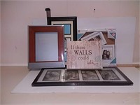 Wall decore & 4 picture frames