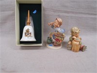 2 HUMMEL FIGURES & HUMMEL BELL: