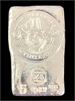 5 Ounce: Hand Poured Pirate .999 Silver Art Bar