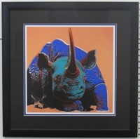 Rhino Print Plate Signed By Andy Warhol