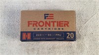 (20) Hornady Frontier 55gr 223 Remington FMJ Ammo