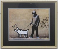 Walking Keith Haring Dog Giclee By Banksy
