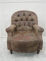 UPHOLSTERED L.R. ARMCHAIR WITH OTTOMAN:
