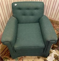 Chair, Cloth, Turquoise